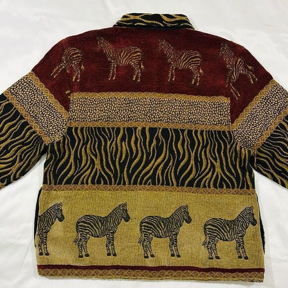 Vintage Zebra Button Down Collared Jacket - Picture 8 of 8